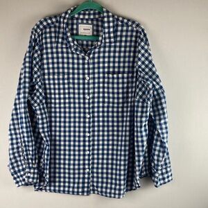 Sonoma Blue and White Checkered Blouse